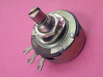 30mm Single Gang AB Pot Potentiometer 50K Lin 1/4" Spindle +Slot +Nut B6 EE11 w - Image 1 of 4