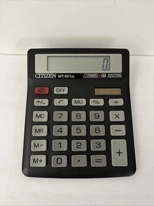 Vintage Retro Citizen MT-801 Electronic Calculator 2 Power Solar Cell Powered - Picture 1 of 3