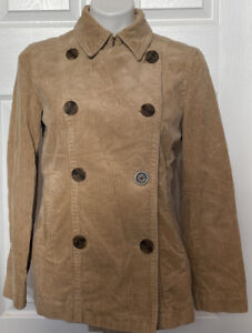 Gap 100% Cotton Corduroy Pea Coat Double Breasted Jacket Small