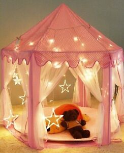 Girls Play Castle Pink Led lights Playroom Fairy Tale Magic Bedroom Furniture