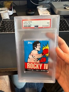 1985 Topps Rocky IV Wax Pack Rocky vs. Drago - PSA 7 NM, New Holder, Low Pop