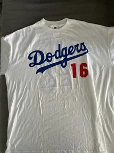 Hideo Nomo #16 Home Jersey Shirt MLB Los Angeles Dodgers Vintage Starter XL 1995 - Picture 1 of 19