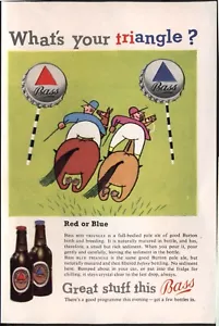 BASS PALE ALE (Pferderennen) - Vintage Original 50er Jahre WERBUNG. Kostenloser Versand UK - Bild 1 von 1