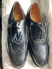Mens' Black Leather Brogues Size 10 Brand Loakes