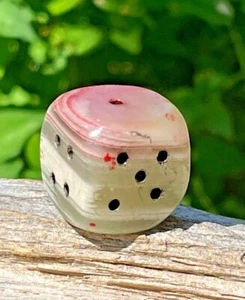 3/4" Green Onyx Dice Strength Stamina Luck Hand-Carved Stone Carving Board Game - Picture 1 of 4
