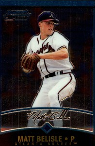 2001 Bowman Chrome Atlanta Braves Baseball Card #217 Matt Belisle