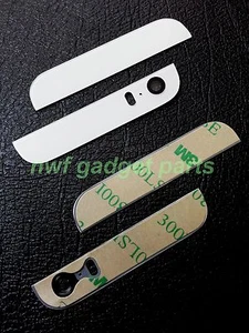 New (WHITE) Rear Top & Bottom Glass+Adhesive Preinstalled for iphone 5S US ~ FL - Picture 1 of 1