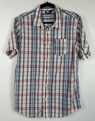 RIP Curl men's cotton short sleeved shirt button up checked casual logo Size M - Image 1 of 4