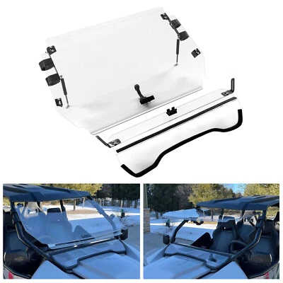 2-IN-1 Flip Front Windshield Scratch Resistant For Arctic Cat Wildcat 4 1000 - Image 1 of 4