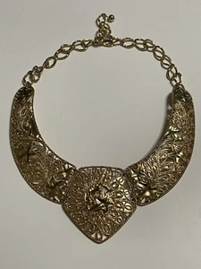Barrera for Avon Goldtone Collar Necklace Chunky Style - Picture 1 of 3
