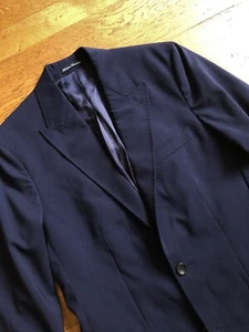 Blazer Louis Vuitton Uniformes Lana XS Azul Marino Pico Solapa 34 Para Hombres - Imagen 1 de 14