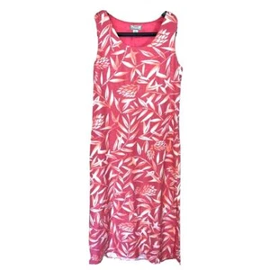 VESTIDO MAXI VINTAGE Tommy Bahama Talla 8 Pequeño 100% Seda Floral Tropical Ventilación de Palma - Imagen 1 de 8