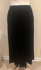 Ralph Lauren Black Rayon Velvet Long Skirt W/Side Button Pockets Waist 28” (6-8)