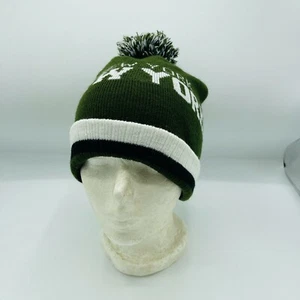 Cappello invernale New York New York Pom Pom berretto verde bianco  - Foto 1 di 6