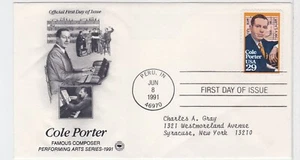 TurtlesTradingPost- Cole Porter, Composer- 1991 #2550 Artcraft Variety FDC - Picture 1 of 1