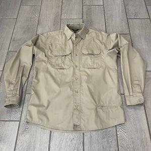 Blackhawk Warrior Wear Men Sz MED Beige Tacitcal Long Sleeve Shirt Button Down - Picture 1 of 10