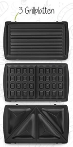 Piastre intercambiabili PER Liebfeld Sandwich Maker 3 in 1 - Bild 1 von 3