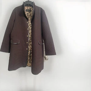 DANA BUCHMAN Quilted COAT/JACKET SIZE XL Printed Lining - Bild 1 von 9