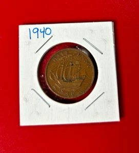 1940 HALF PENNY UK COIN - NICE WORLD COIN !!! - Picture 1 of 2