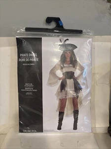 Pirate Costume Women’s Dress L/ XL Cream Color Fits Up To Sz 16 New 1 PC See All - Picture 1 of 17