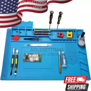 ELECTRONICS WORK REPAIR TOOL KIT MAT OPENING LAPTOP MOBILE CELL PHONE TRAY LARGE - Picture 1 of 27