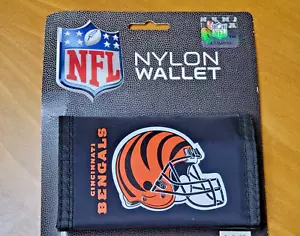 NFL Cincinati Bengals Printed Tri-Fold Nylon Wallet RICO - Picture 1 of 2