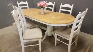 Bespoke oval extending table & chairs - Delivery available - Picture 1 of 12