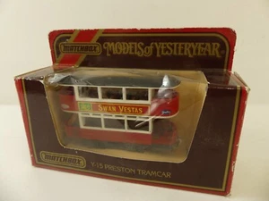 (RefJOH34) Matchbox Y-15 Preston Tramcar model in box unopened Swan Vestas decal - Picture 1 of 6