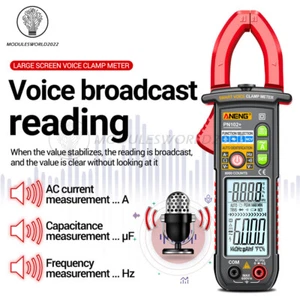 Intelligent Voice Broadcast Digital Clamp Meter Multimeter AC DC Volt Amp Tester - Picture 1 of 20