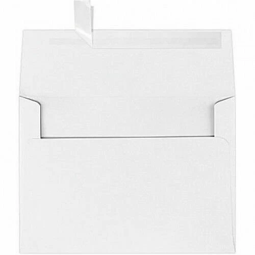 A7 Peal and Seal White Invitation Envelopes - 5 1/4" x 7 1/4" - 100 per Pack - Image 1 of 1