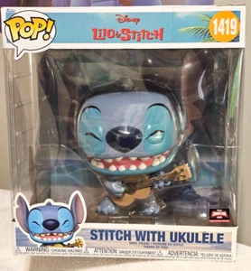 Stitch With Ukelele 10" Jumbo Funko Pop #1419 New In Box - Picture 1 of 6
