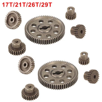 10Pcs/Set Metal Motor Gear 17T 21T 26T 29T 64T For HSP 1/10 94111 94107 RC Car - Image 1 of 4