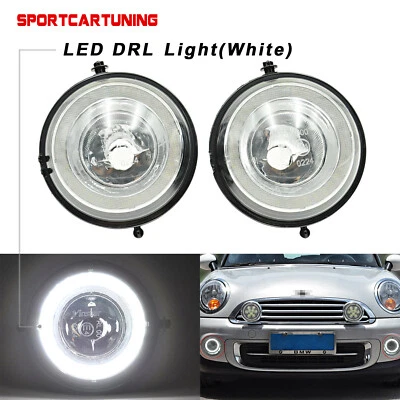 For Mini Cooper R55 R56 R57 R58 R59 R60 R61 White LED Halo DRL Driving Fog Light - Image 1 of 4
