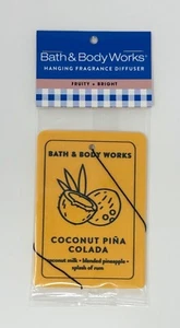 1 BATH & BODY WORKS COCONUT PINA COLADA CAR HANGING FRAGRANCE DIFFUSER FRESHENER - Picture 1 of 4