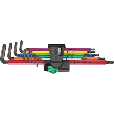 Wera 05024480001 967/9 TX XL Multicolour 1 Torx L-Key Set, Long, 9 Piece - Image 1 of 4