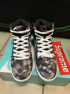 Nike DUNK HIGH PREMIUM SB Black White Tye Dye {313171-023} Men’s Size 9.5 - Picture 1 of 13