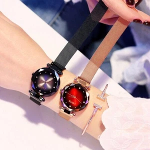 Waterproof Women Luxury Watch Magnetic Fashion Starry Sky Diamond Ladies Gift - Picture 1 of 7
