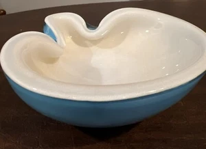 Cuenco/cenicero de vidrio artístico de Murano vintage Alfredo Barbini aventurina carcasa vidrio 6" - Imagen 1 de 16