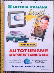 Romania, 2000, Vintage Lottery Advertising Poster - Lottery Ticket Prizes - Picture 1 of 1