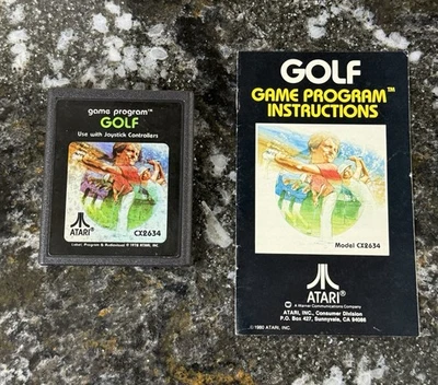 Golf (Atari 2600, 1978) Cartridge & Manual CLEANED NICE!! - Image 1 of 4