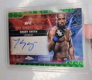 Bobby King Verde 2025 Topps Cromo UFC Firmas Verde En Tarjeta Automático/99 - Imagen 1 de 3