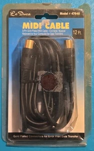 12FT 5 Pin MIDI Cable Male to Male PC Computer Music Audio Gold Plated Lo Duca - Picture 1 of 2