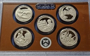 2017 US America the Beautiful Quarters Proof Set 5 Coin U.S. Mint OGP COA  - Picture 1 of 3