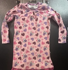 Camicia da notte bambina M 7/8 Lil Vicky’s cuori rosa - Foto 1 di 3