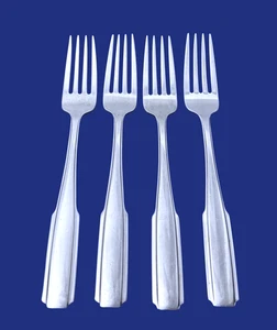 Oneida FREMONT Glossy Stainless Flatware -- Set of 4 Dinner Forks 7 3/8 - Picture 1 of 1