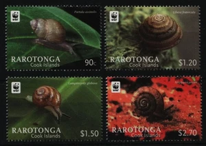 Rarotonga 2012 - Mi-Nr. 43-46 ** - MNH - Caracoles de tierra / Caracoles de tierra - Imagen 1 de 1