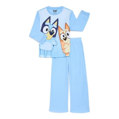 NUEVO PIJAMA DE FRANELA AZUL 2025 BLUEY HEELER CACHORRO Y BINGO NIÑOS TALLA 8 O 10/12 NUEVO CON ETIQUETAS Foto 1 de 2