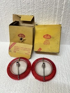 Pair 1963 Chevrolet Corvair Backup Light Lens # 5953639 Glo Brite SAE BR-63 New! - Picture 1 of 4