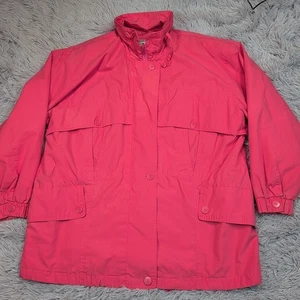 Vintage RZR Jacke Damen S rosa leichter Mantel Taschen Komfort Reißverschluss  - Bild 1 von 12