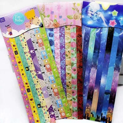 240 Pcs Lovely Folding Paper Lucky Wish Star Cute Origami Paper Crafts Various - Image 1 of 4